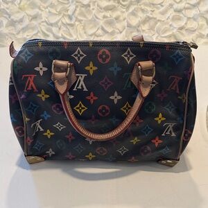 Louis Vuitton Black Multicolor Satchel